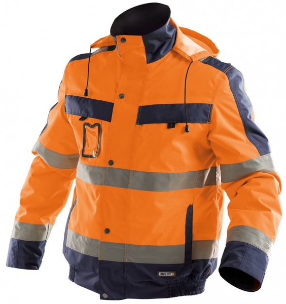 DASSY-Warnschutz-Winterjacke LIMA,   orange/dunkelblau