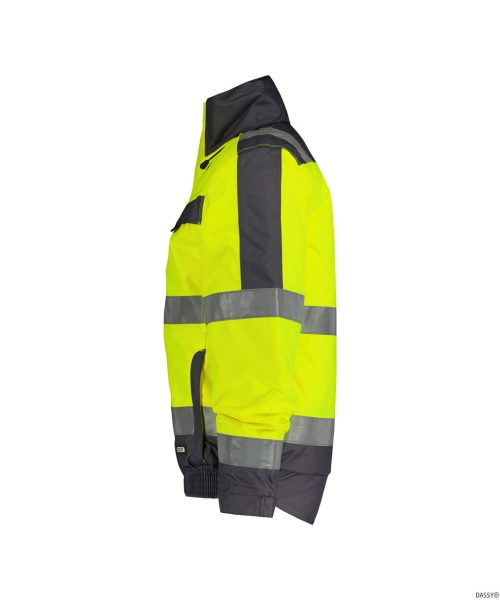 DASSY-Warnschutz-Winterjacke LIMA,   gelb/grau
