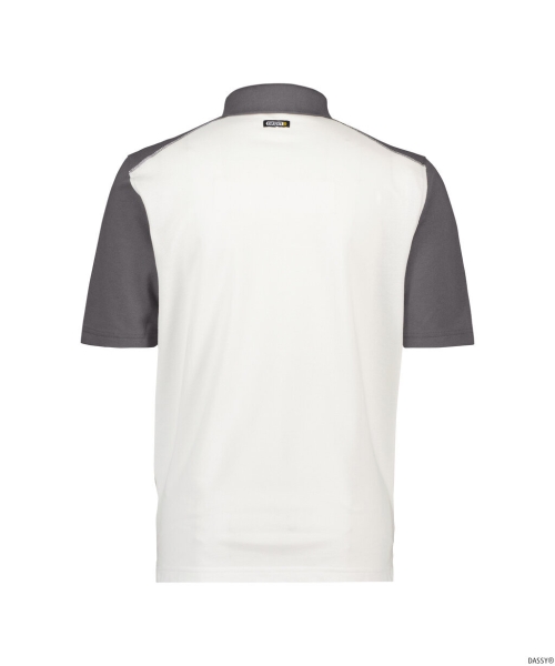 DASSY-Poloshirt CESAR,  wei�/grau