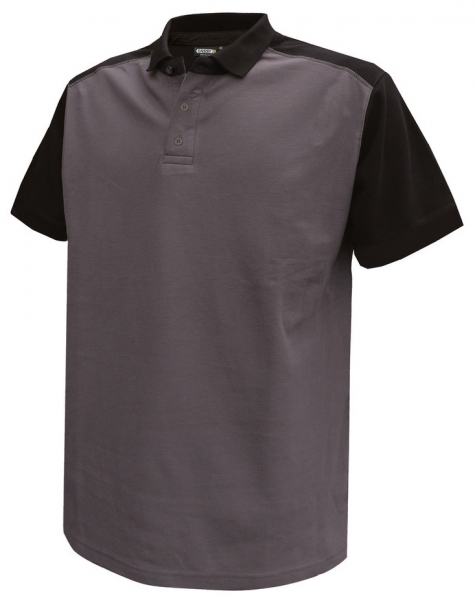 DASSY-Poloshirt CESAR,  grau/schwarz