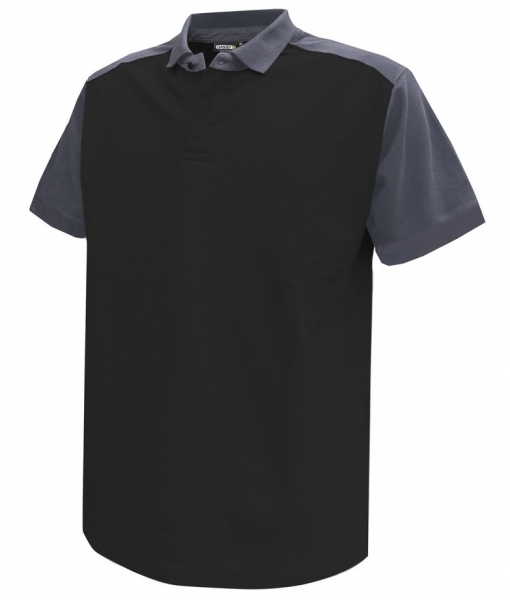 DASSY-Poloshirt CESAR,  schwarz/grau