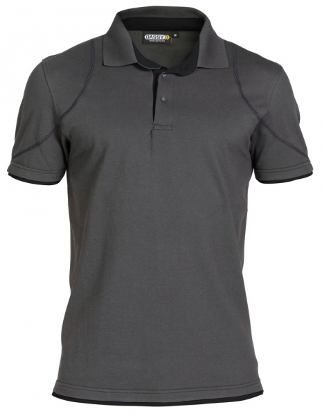 DASSY-Poloshirt ORBITAL,  grau/schwarz