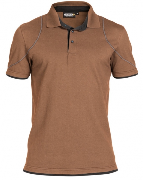 DASSY-Poloshirt ORBITAL,  braun/grau