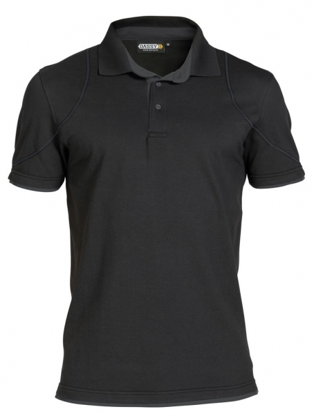 DASSY-Poloshirt ORBITAL,  schwarz/grau