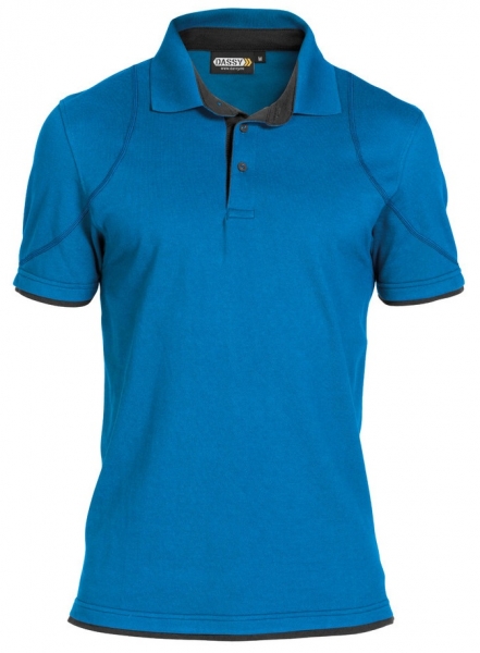 DASSY-Poloshirt ORBITAL,  kornblau/grau