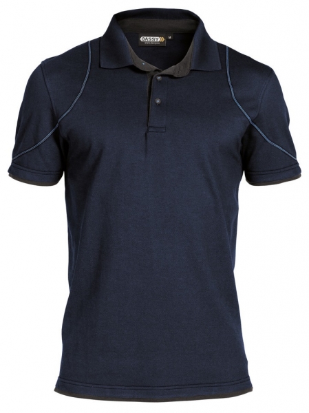 DASSY-Poloshirt ORBITAL,  dunkelblau/grau