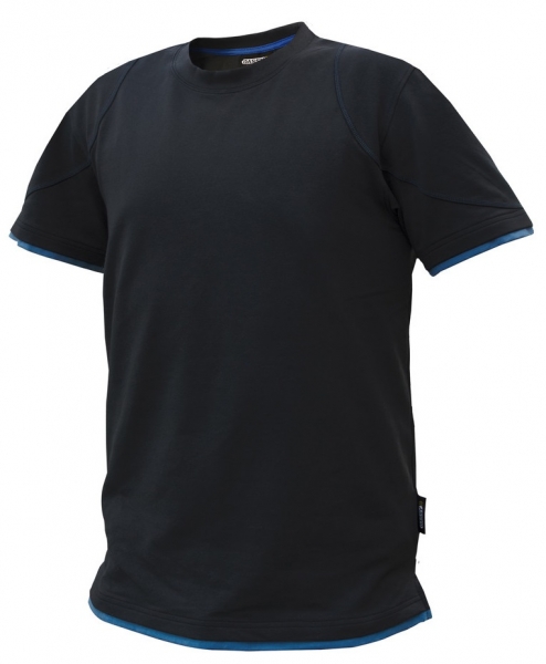 DASSY-T-Shirt KINETIC, schwarz/azurblau