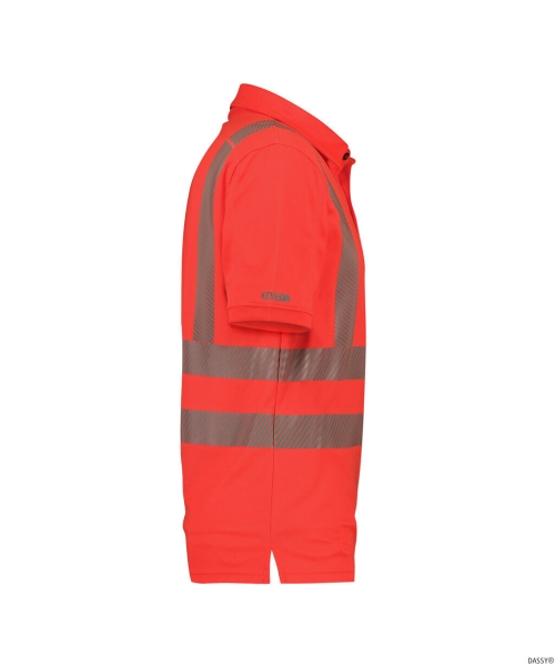 DASSY-Warnschutz-UV-Poloshirt BRANDON, rot