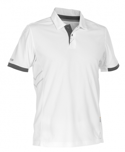 DASSY-Poloshirt TRAXION, wei/grau