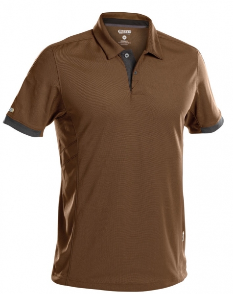 DASSY-Poloshirt TRAXION, braun/grau