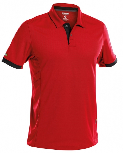 DASSY-Poloshirt TRAXION, rot/schwarz