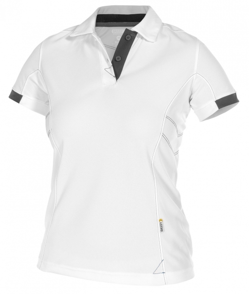 DASSY-Damen-Poloshirt TRAXION, wei/grau