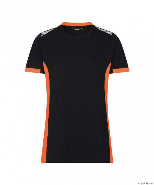 DASSY� Tampico WomenT-shirt f�r Damen, schwarz/fluo orange