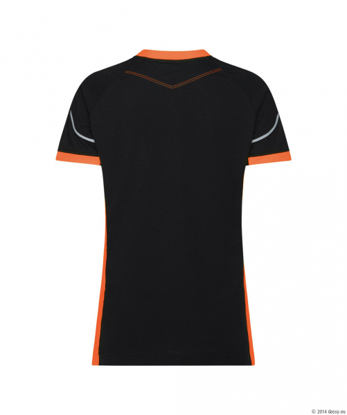 DASSY� Tampico WomenT-shirt f�r Damen, schwarz/fluo orange