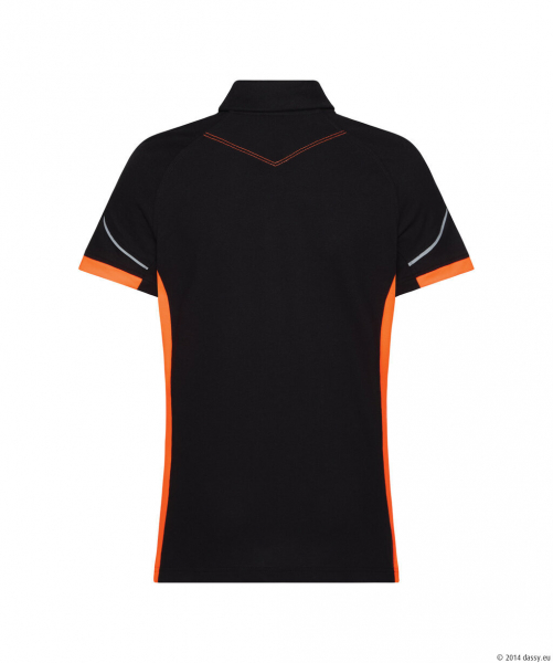 DASSY� Veracruz Women Poloshirt f�r Damen, schwarz/fluo orange