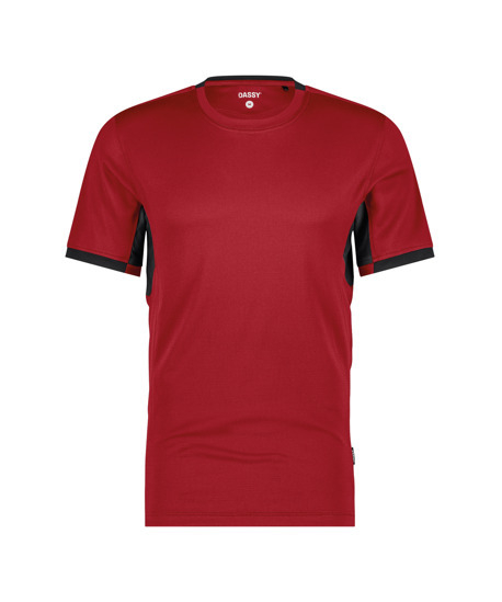 DASSY-T-Shirt NEXUS NEXT, 140 g/m, rot/schwarz