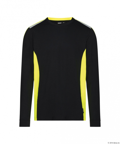 DASSY� Tacoma T-Shirt mit langen �rmeln, schwarz/neongelb