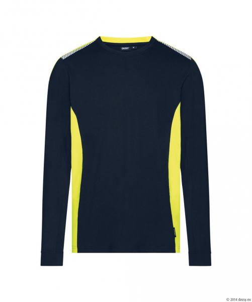 DASSY� Tacoma T-Shirt mit langen �rmeln, nachtblau/neongelb