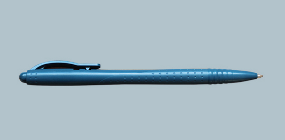 SCHLACHTHAUSFREUND-Kugelschreiber, detektierbar, COLD, blaues Gehuse, blaue Schrift