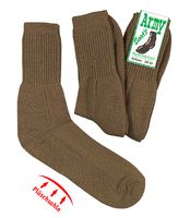 WOWERAT-Socken Army-Style, mit Wolle, Plschsohle, Vollfrotteeverstrkung, 3-er Pkg., oliv-grn