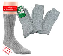 WOWERAT-Gesundheits-Arbeits-Berufs-Socken, mit Plüschsohl, Pkg. á 3 Paar, graumeliert