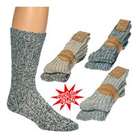 WOWERAT-Norwegersocken, 3er-Teilung, mit Schafwolle, 2-er Pkg., farbig sortiert