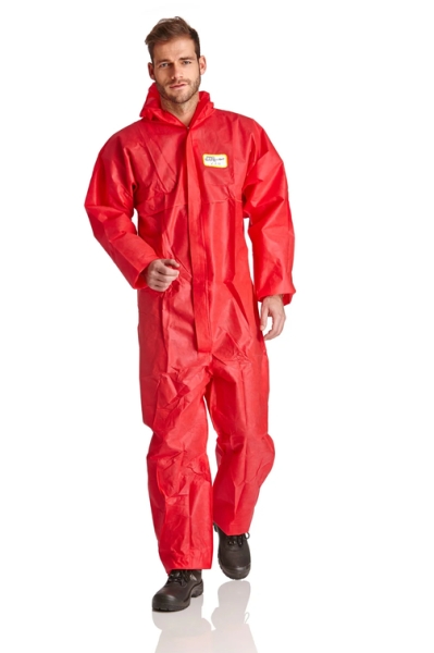 Einweg SMS-Overall Pro-Safe, 3lg, CE CAT III, Typ 5+6, rot, VE = 1 Stück