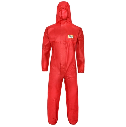 Einweg SMS-Overall Pro-Safe, 3lg, CE CAT III, Typ 5+6, rot, VE = 1 St�ck