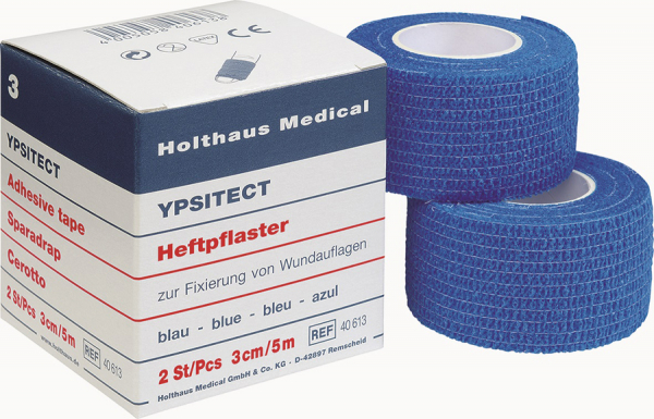 YPSITECT Heftpflaster blau, 3cm x 5m