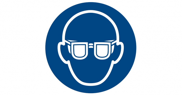 Gebotsschild „Augenschutz“, 200 mm X