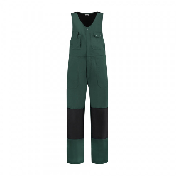 Westenoverall Baumwolle/Polyester, 280g/m, flaschengrn/schwarz