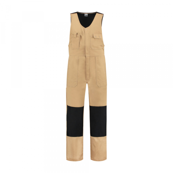 Westenoverall Baumwolle/Polyester, 280g/m, khaki/schwarz