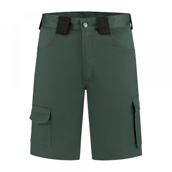 Arbeitsshorts Baumwolle/Polyester, 280g/m, flaschengrn/schwarz