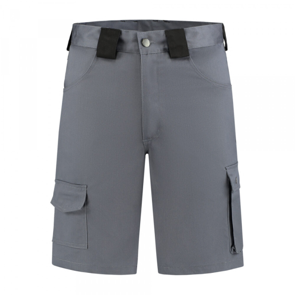 Arbeitsshorts Baumwolle/Polyester, 280g/m, grau/schwarz