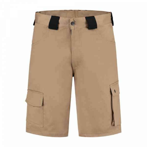 Arbeitsshorts Baumwolle/Polyester, 280g/m, khaki/schwarz