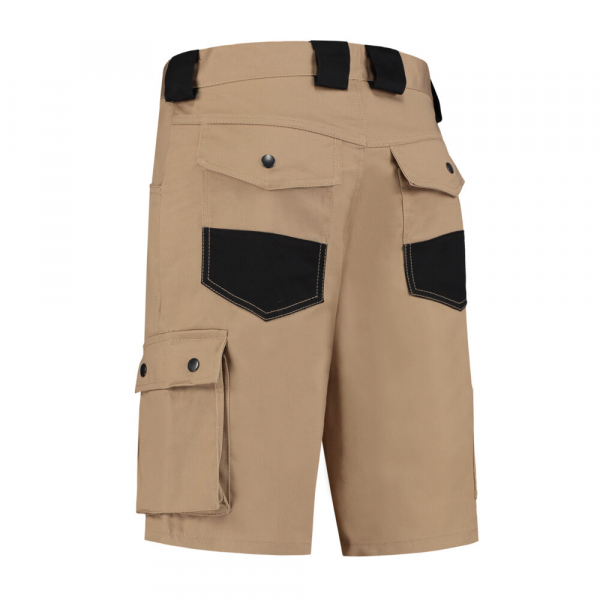 Arbeitsshorts Baumwolle/Polyester, 280g/m, khaki/schwarz