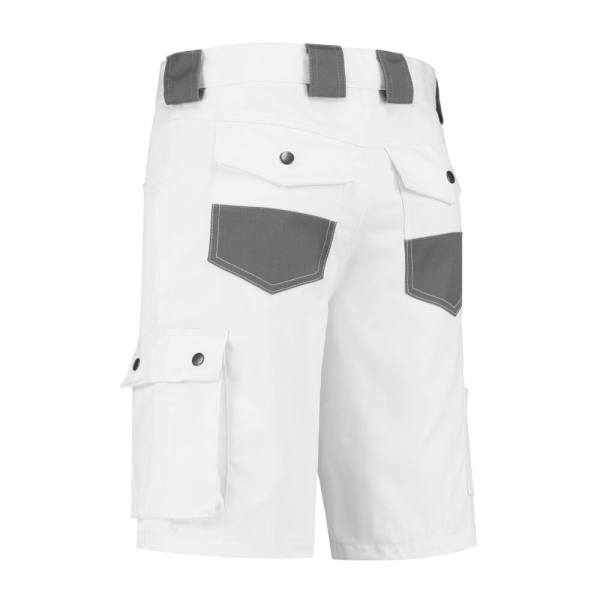 Arbeitsshorts Baumwolle/Polyester, 280g/m, wei/grau