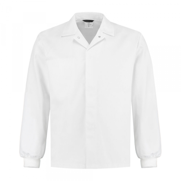 Hygiene Bundjacke Polyester/Baumwolle mit Strickbndchen, 240g/m, wei