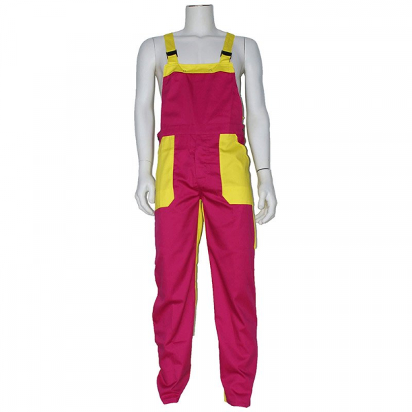 SSP-Kinder-Latzhose, 190g/m, fuchsia/gelb