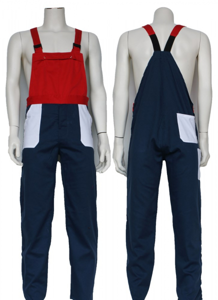 SSP-Kinder-Latzhose, 190g/m, navy/wei/rot