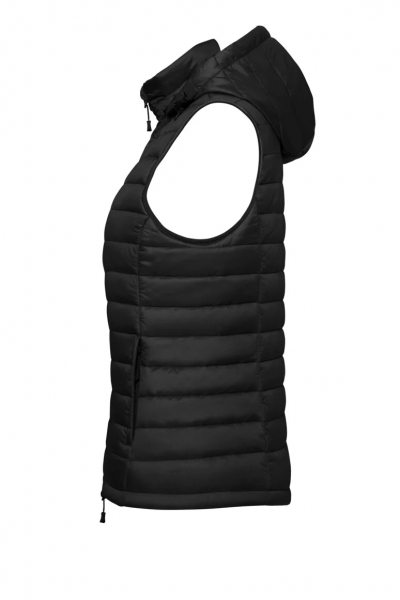 HAKRO Damen Kapuzen-Loftweste,schwarz