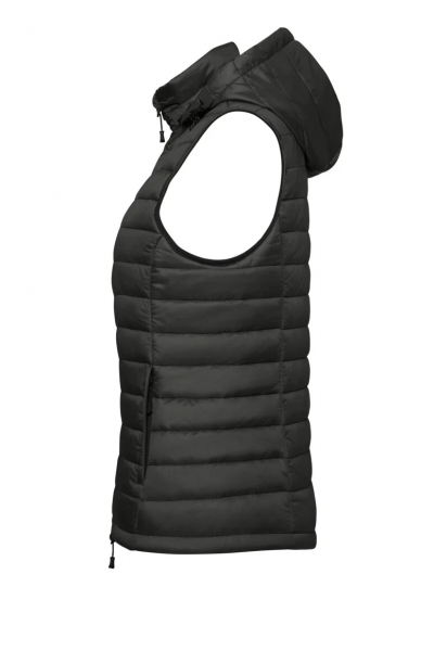 HAKRO Damen Kapuzen-Loftweste, karbongrau