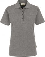 HAKRO-Damen-Poloshirt, Women-Arbeits-Berufs-Polo-Shirt, Classic, grau-meliert