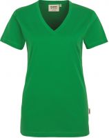 HAKRO-Damen-T-Shirt, Women-Arbeits-Berufs-Shirt, V-Ausschnitt Classic, kelly-green