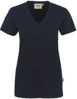 HAKRO-Damen-T-Shirt, Women-Arbeits-Berufs-Shirt, V-Ausschnitt Classic, tinte