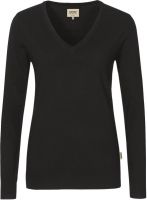 HAKRO-Women-Pullover, V-Ausschnitt  Merino Wool, schwarz
