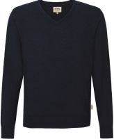 HAKRO-Pullover, V-Ausschnitt  Merino Wool, tinte