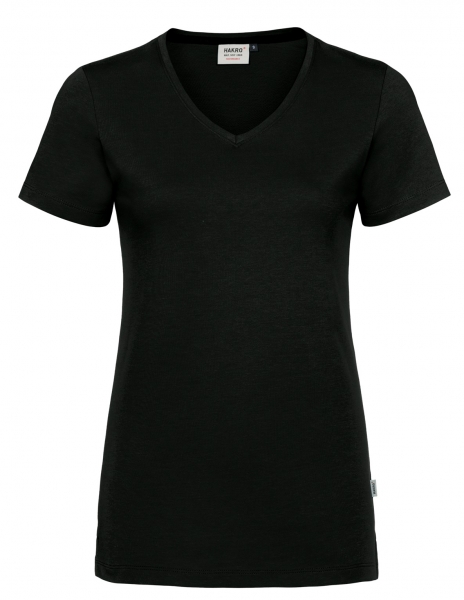 HAKRO-Damen-V-Shirt, Cotton-Tec, 185 g / m, anthrazit