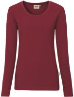 HAKRO-Damen-Longsleeve, Women-Arbeits-Berufs-Longsleeve, Performance, weinrot