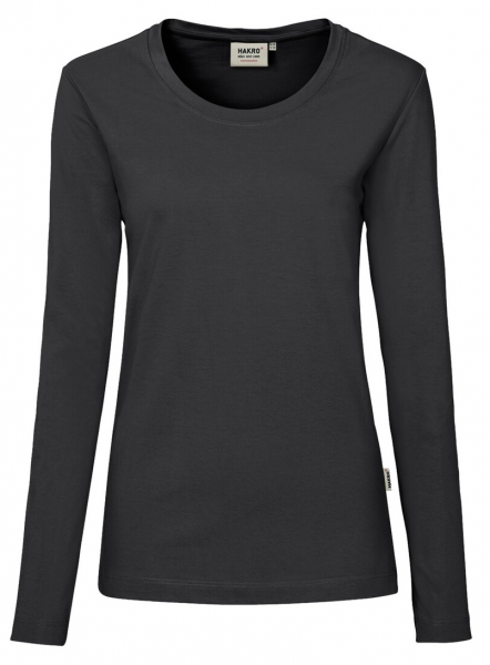 HAKRO-Damen-Longsleeve, Performance, karbongrau